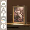 Schotse hooglander - Dier - Natuur - Bloemen - Botanisch Light Box met kabel (Tafellamp) klein -USP_NL