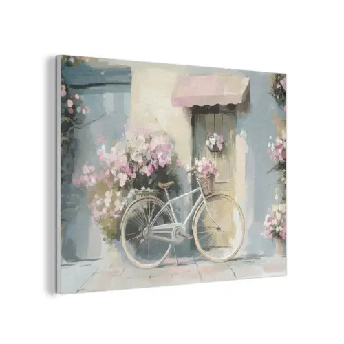 Fiets - Pastelkleuren - Bloemen PET vilt klein -3d