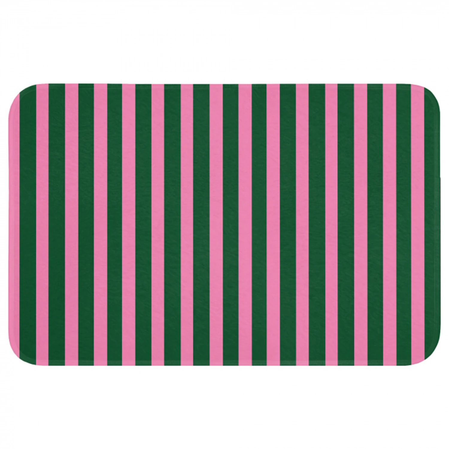 Verticale strepen - Groen - Roze Badmat klein 997 -3d
