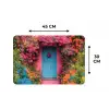 Bloemen - Deur - Roze Placemat vinyl groot -specs