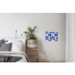 Floraal - Modern - Blauw textielposter latten blank klein 122 -woonkamer