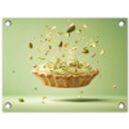Pistache - Taart - Noten - Eten tuinposter los doek klein -3d