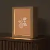 Sinaasappel - Getekend - Bladeren - Bruin Light Box met kabel (Tafellamp) klein -z3d_website