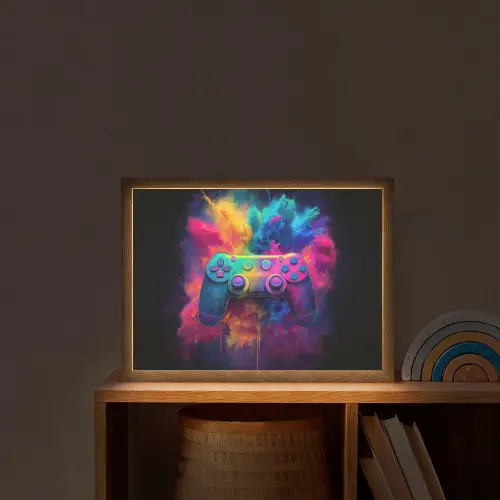 Controller - Neon - Explosie - Kleurrijk Light Box met batterij (Wandlamp kind) middel -sfeer1_kind