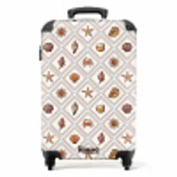 Oranje strand print NBS - Handbagage koffer - Volwassenen Unisex middel -productfoto_recht