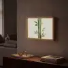 Bamboestengels - Sierlijk - Groen Light Box met batterij (Wandlamp) middel -sfeer1