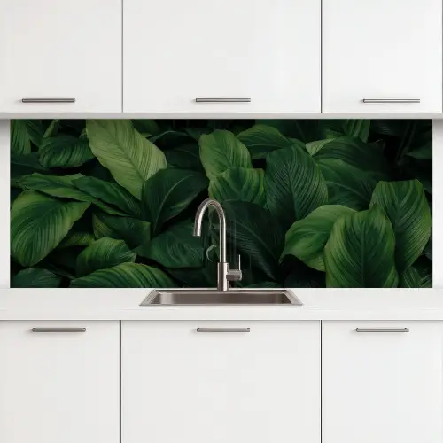 Natuur - Tropisch - Bladeren - Groen keuken achterwand 2 middel -3d