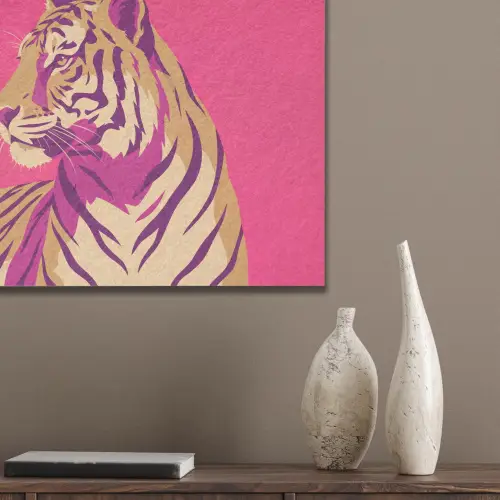 Tijger - Modern - Neon PET vilt klein -sfeer6_closeup