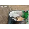 Marmer - Goud - Groen - Luxe Placemat vinyl groot -closeup