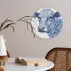 Illustratie - Koe - Blauw Akoestische PET Vilt - Rond klein -sfeer3