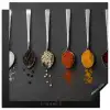 Specerijen - Lepels - Tafel - Rustiek - Kruiden Inductie beschermer vinyl 3mm middel -3d