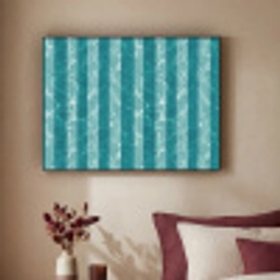 Zwembad - Strepen - Groen Textielframe zwart klein 947 -sfeer1
