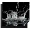 Water - Splash - Zwart Inductie beschermer vinyl 3mm middel -3d