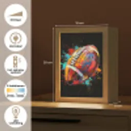 Graffiti - Sport - Rugby - American Football Light Box met kabel (Tafellamp) klein -USP_NL