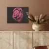 Leeuw - Zwart - Roze - Neon PET vilt klein -sfeer4