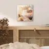Vlinder - Bloem - Oranje aluminium wit klein -sfeer3