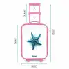Blauwe Zeester op Witte Achtergrond Kinderkoffer - Roze klein -productfoto_formaten