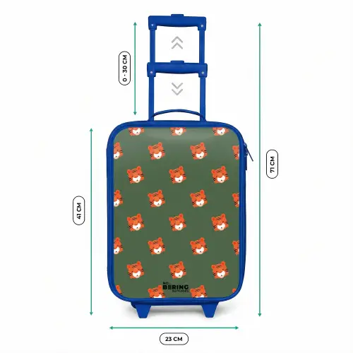 Tijger turbulentie Kinderkoffer - Blauw klein -productfoto_formaten