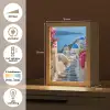 Santorini - Bloemen - Griekenland Light Box met kabel (Tafellamp) klein -USP_NL