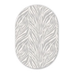 Zebra - Motief - Grijs Wandcirkel Ovaal Aluminium middel 839 -3d
