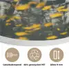 Astronaut - Bloemen - Veld - Geel Akoestische PET Vilt - Rond klein -closeup_NL
