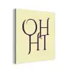 Oh hi - Geel - Monogram aluminium wit klein -3d