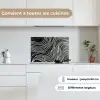 Lijnen - Patroon - Abstract - Wit keuken achterwand spatscherm klein -sfeer4_FR