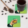 Whisky - Glas - Hand - Groen onderzetter kurk middel -sfeer2