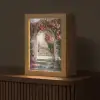 Doorkijk - Rozen - Vintage - Poort Light Box met kabel (Tafellamp) klein -z3d_website