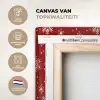 Illustratie - Sneeuwvlokken - Rood canvas 2cm xxl 828 -sfeer2