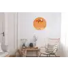 Drank - Oranje - Glitter - Disco Wandcirkel aluminium klein -woonkamer