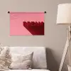 Dream - 3D - Rood - Roze Wandkleed katoen klein -sfeer4