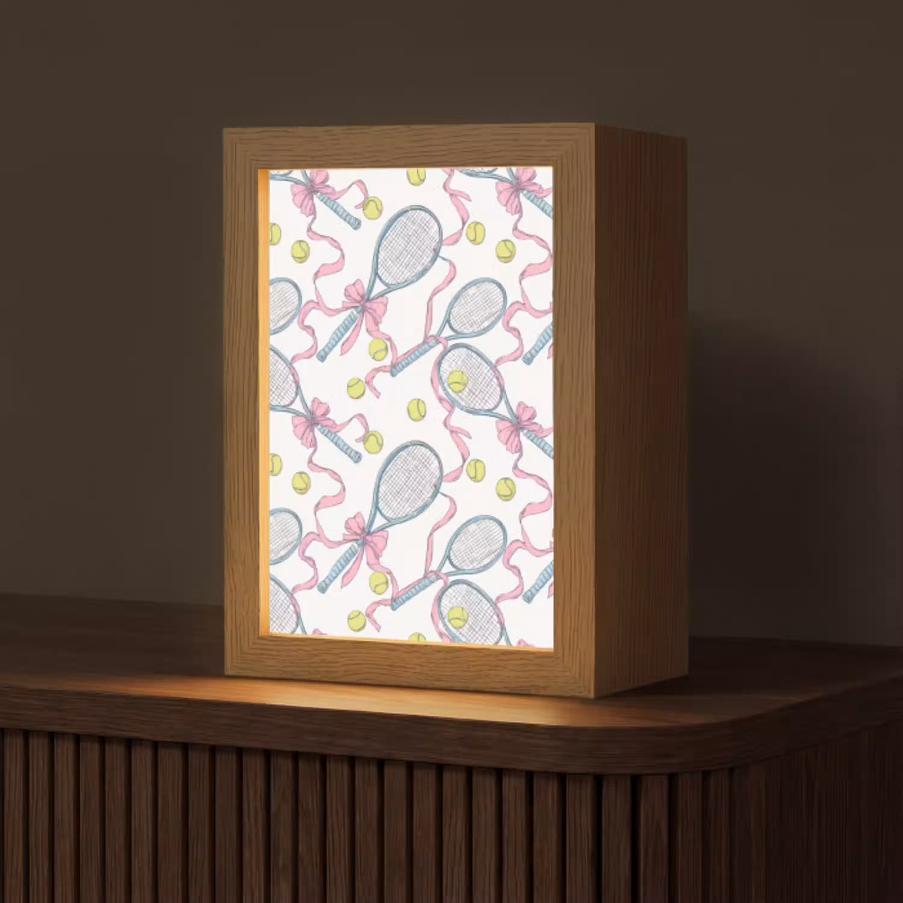 Tennis - Strikken - Kleurrijk Light Box met kabel (Tafellamp) klein 925 -z3d_website