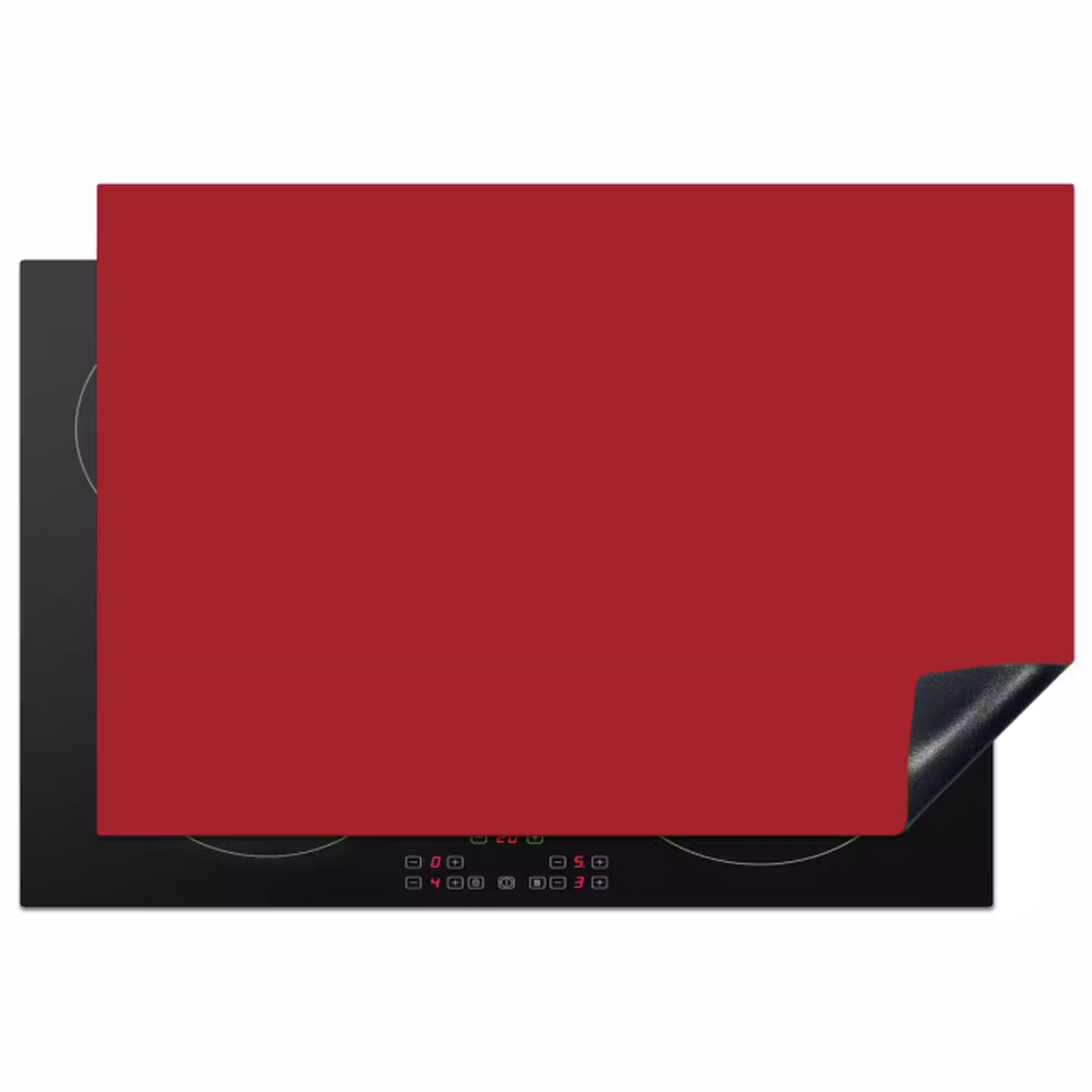 Burgundy - Wine - Rood Inductie beschermer vinyl 3mm klein 276 -3d