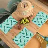 Donkergroen - Dinosaurussen - Afdrukken - Bladeren Placemat vinyl groot -zzsfeer5_Kitchenyeah-website