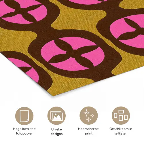 Modern - Patroon - Roze poster papier klein 62 -closeup_NL