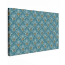 Symmetrisch - Patroon - Blauw canvas 2cm klein 34 -z3d