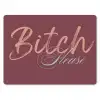 Bitch please - Rood - Blauw muismat rubber klein -3d