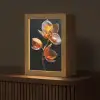 Bloem - Orchidee - Oranje Light Box met kabel (Tafellamp) klein -z3d_website