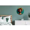 Vrouw - Hoodtooi - Tropisch - Fruit - Druiven Wandcirkel aluminium klein -slaapkamer