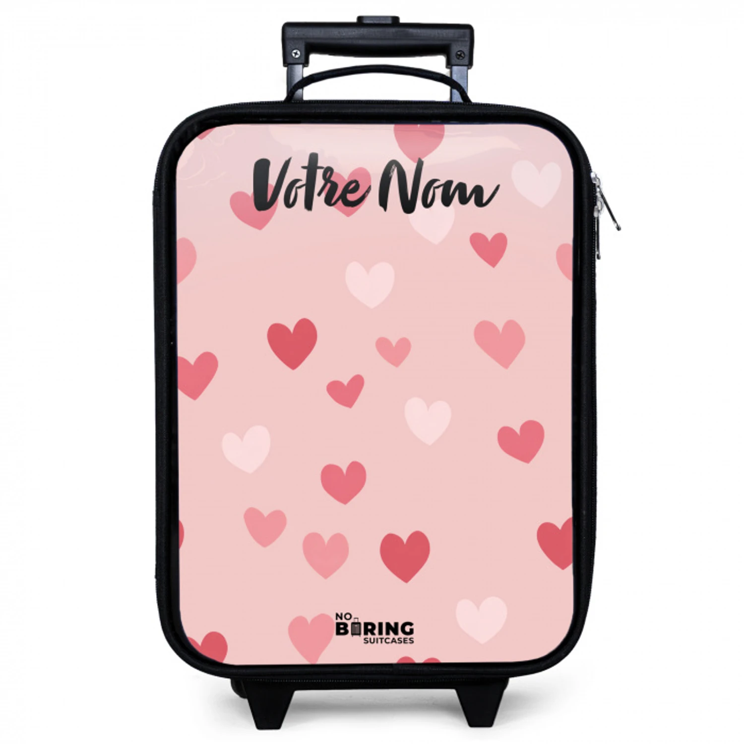 Hartjes - Patroon - Roze Kinderkoffer - Zwart klein -zzz_website3d
