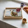 Schaap - Bloemen - Weide Dienblad Rechthoek middel -sfeer2