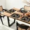 Versmelting van Zwart en Goud Placemat vinyl groot -zzsfeer4_Kitchenyeah-website