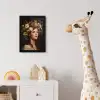 Portret - Vrouw - Bloemen fotolijst zwart zonder passe partout klein -usfeer4_kinderkamer