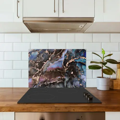 Marmer - Goud - Rosé keuken achterwand spatscherm klein -sfeer2
