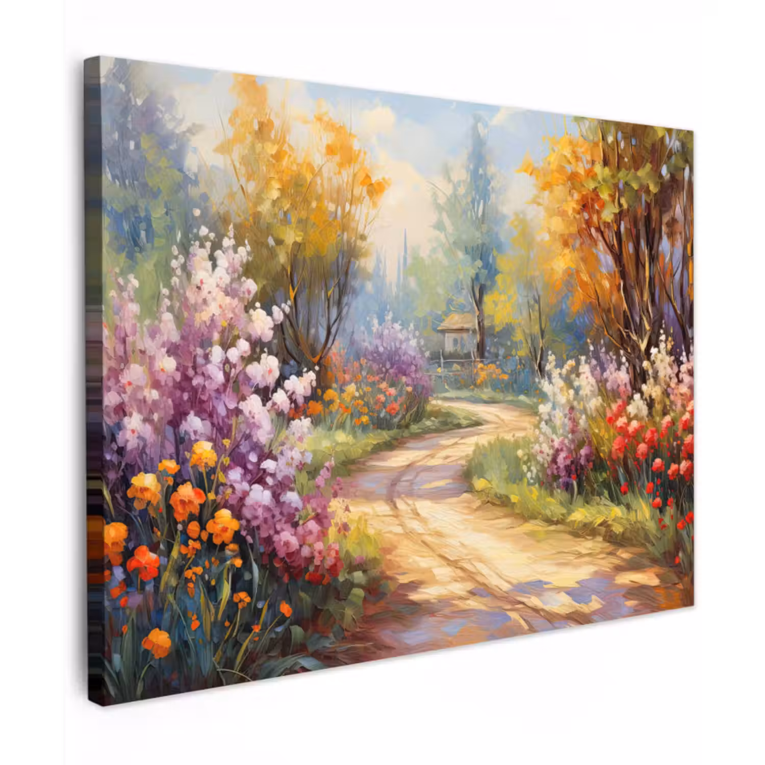 Canvas schilderij - Bloemen - Bomen - Kunst - Watercolor
