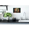 Uil - Vogel - Bloemen - Planten - Botanisch Muursticker klein -keuken