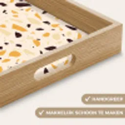 Terrazzo -  Patroon - Geel - Dienblad Rechthoek middel 911 -USP_HandgreepNL