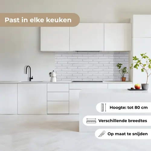 Bakstenen - Geverfd - Wit - Minimalistisch keuken achterwand 2 middel 871 -sfeer4_NL