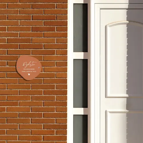 Terracotta - Sierlijk Naambord Organisch middel -sfeer3